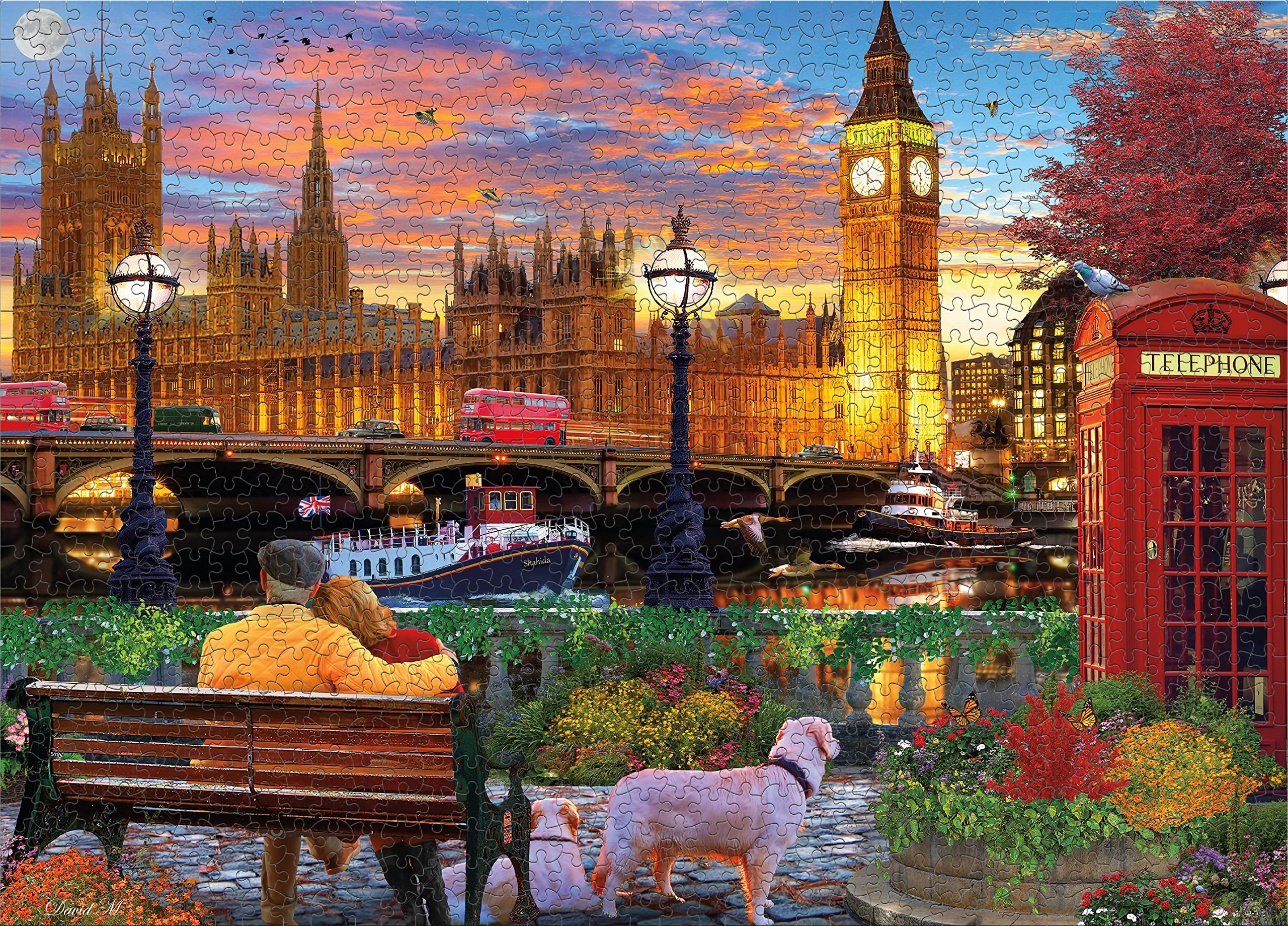 Amazon.com: Ceaco - On The Thames in London - 1000 Piece Jigsaw
